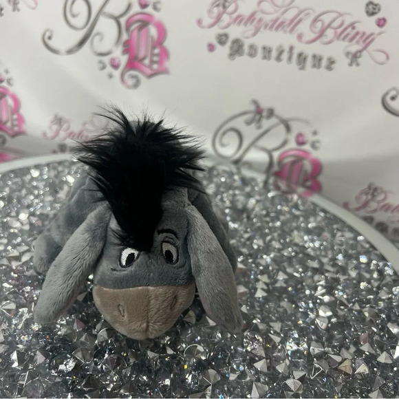 Disney EYORE plushie Winnie the Pooh stuffed toy mini cute donkey bow on tail π - Picture 5 of 7